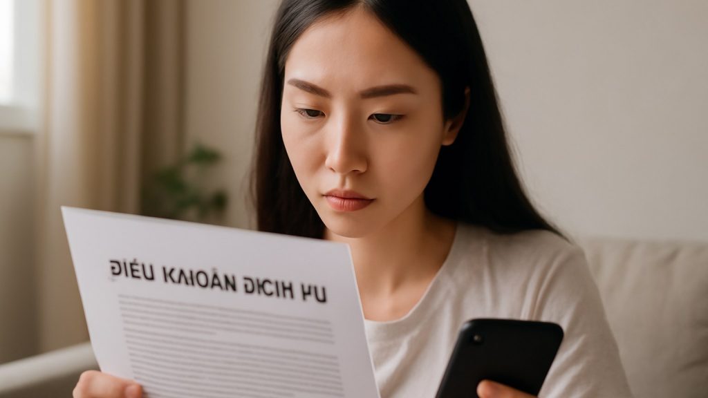Minh họa: Tại sao cần đọc kỹ điều khoản dịch vụ?